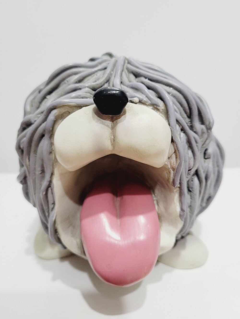P. Chiari Old English Sheepdog Figurine 8" x 5" Italian Resin Dog Decor